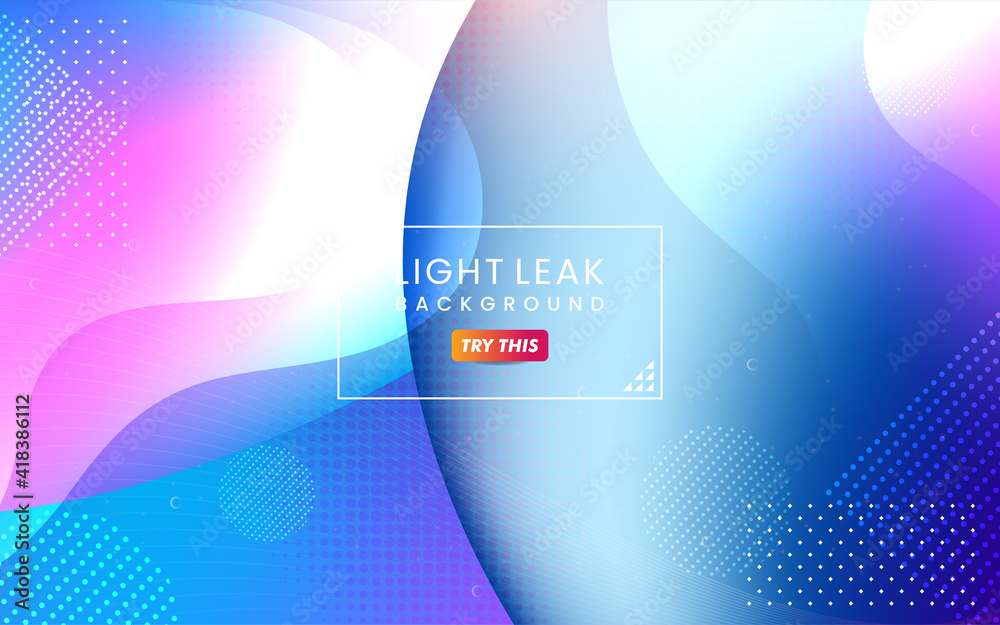 Poster abstract colorful light leak background. modern dynamic background usable for greeting card, banner,