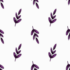 seamless watercolor pattern. ornament. leaf of a tree on a white background. for printing on fabrics, wallpapers, wrapping paper