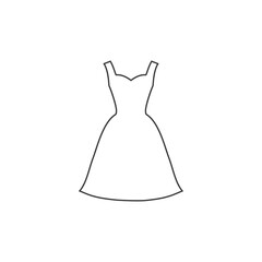 Dress line icon. Vector concept illustration for design