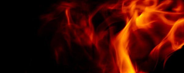 Fototapeta premium flame on a black background 