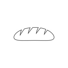 Bread line icon in flat style. Vector