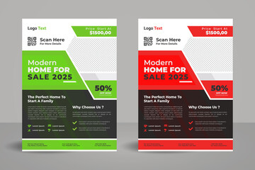Flyer design with real estate concept Creative And Simple Vector Design Template.