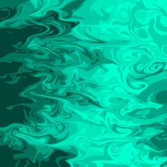 green water wave marble