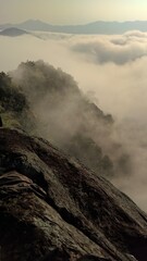 clouds over the mountain