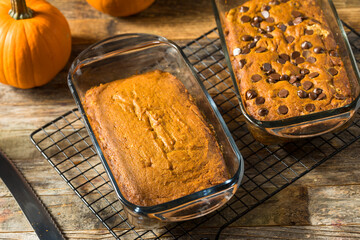 Homemade Organic Pumpkin Loaf Bread