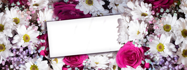 greeting card with flowers