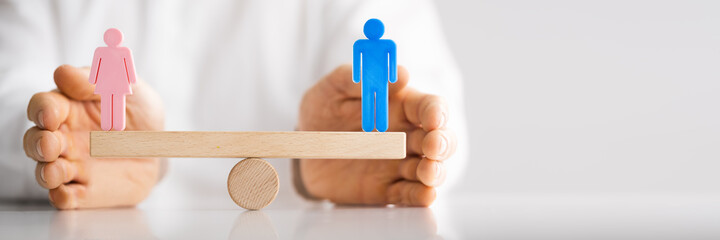 Equal Gender Seesaw Balance