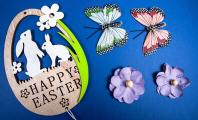 Easter background and postcard.