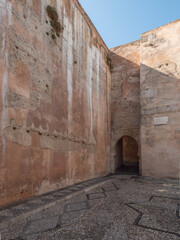 Arco de las Pesas, landmark gate in the old wall in the Albicin in grnada spain