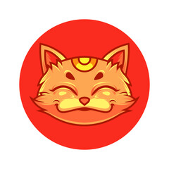 cute maneki neko illustration and tshirt design