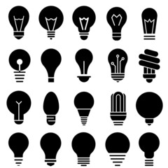 light bulb icon vector set. light illustration sign collection. electricity symbol.