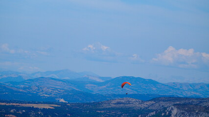 paragliding in the mountains