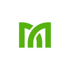 M logo design with geometry