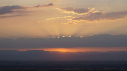 sunset in the clouds