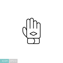 Work glove vector flat icon