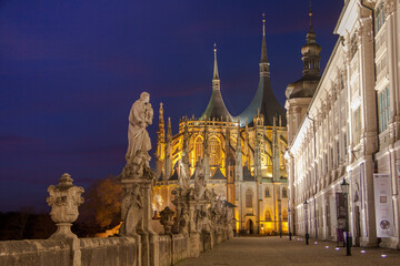 St. Barbara's Church at night / Kutná Hora, Czech Republic