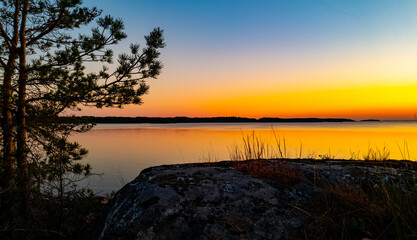 Scenic view of sunset against sky