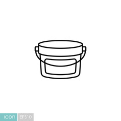 Pastic bucket container for paint or food