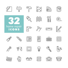 Set of building construction and home repair icons