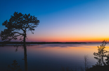 Scenic view of sunset against sky