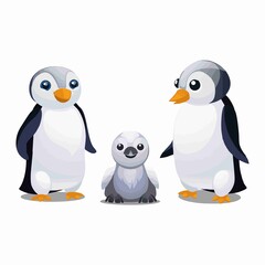 two penguins with ice cream