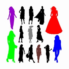 silhouettes of women