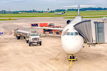 Airliner Being Refueled As Fuel Prices Climb REVISED