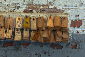 Old Hang Tags in abandoned factory