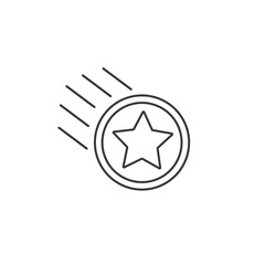 Loyalty program line icon, bonus program for customers, isolated on white background