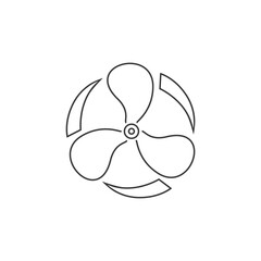Propeller line icon. Fan vector icon in flat