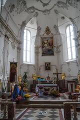 Interior decoration and altar in one of the Orthodox Church in Kamyanets-Podolsk