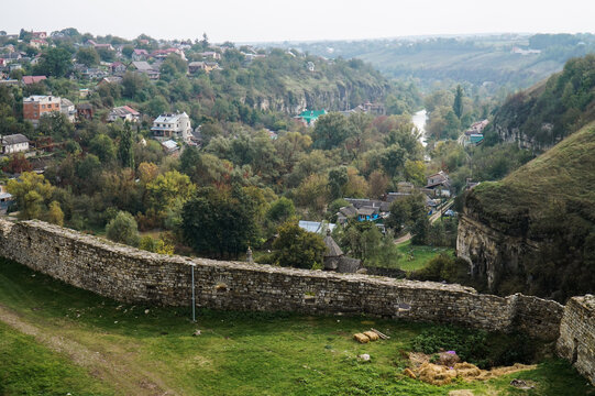  Panorama of the Smotch canyon, which opens from the Kamenets-Podolsk fortress  