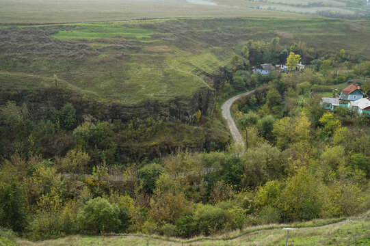  Panorama of the Smotch canyon, which opens from the Kamenets-Podolsk fortress  