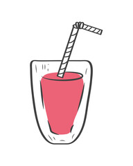 red smoothie drink