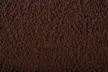 Fototapeta premium Black granulated coffee texture background