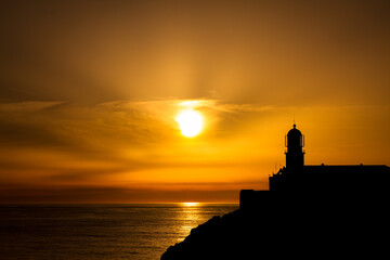 Fototapeta premium lighthouse at sunset