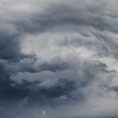 dramatic sky with storm clouds coming
