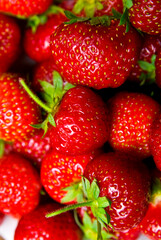 Fresh ripe strawberry closeup .