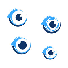 lens eye design logo vector icon template