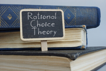 Rational choice theory is shown on the photo using the text