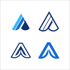 letter A icon design logo vector template