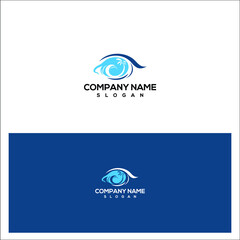lens eye design logo vector icon template