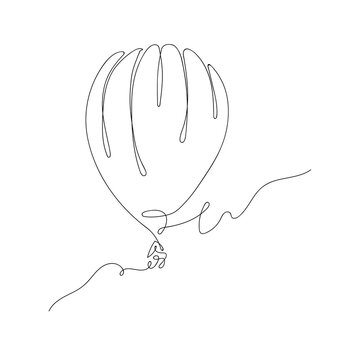 recommend clip art: Balloon drawn in the style of lineart.