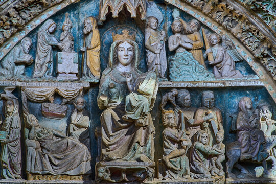 OLITE, NAVARRA SPAIN FEBRUARY 20 2021: CHURCH OF SANTA MARIA LA REAL