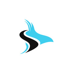 fly logo design vector template icon