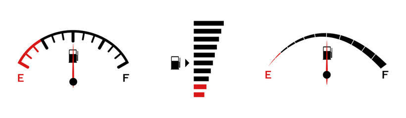 full fuel gauge icon on white background.