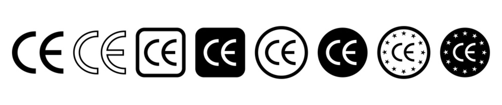 CE mark, CE symbol icon. Certification mark.Stock-Vector.