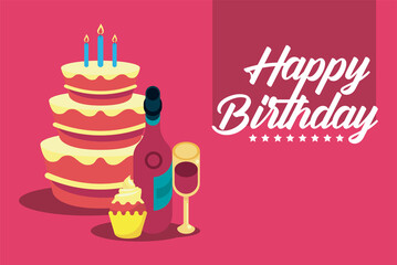 birthday lettering card