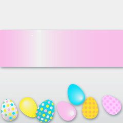 Easter concept. Easter  eggs and web banner background