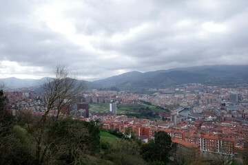 Urbanscape in the city of Bilbao